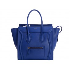 Celine Luggage Medium Tote aus hellblauem Kalbsleder