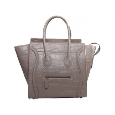 Celine Luggage Medium Tote aus Krokodilleder in Khaki
