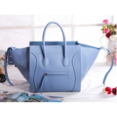 Celine Luggage Phantom Square Tote Bag Hellblau