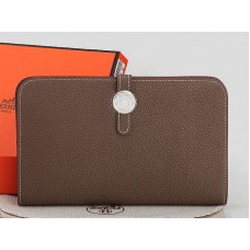 Hermes Dogon Togo Original Leder-Geldbörse Khaki