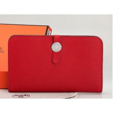 Hermès Dogon Togo Original Leder-Geldbörse Rot