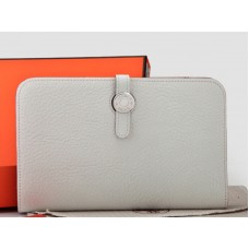 Hermès Dogon Togo Original Leder-Geldbörse Weiß