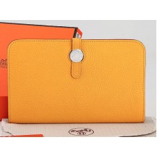Hermès Dogon Togo Original Leder-Geldbörse Gelb