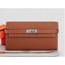 Hermes Dogon Togo Original Leder Kelly Long Wallet Kamel