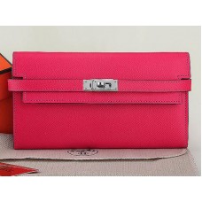 Hermès Kelly Long Geldbörse aus originalem Epsom-Kalbsleder, Pink