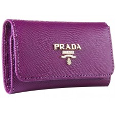 Prada Saffiano 6-Schlüsselanhänger Lila
