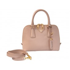 Prada Saffiano Leder-Henkeltasche Mini-Tasche Babyrosa