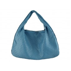Bottega Veneta Ebano Intrecciato Nappa Belly Veneta Hellblau