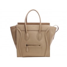 Celine Luggage Medium Tote aus beigefarbenem Kalbsleder