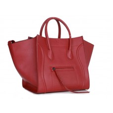 Celine Luggage Phantom Square Tote Bag Rot