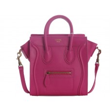 Celine Luggage Mini Tote aus Kalbsleder in Pink