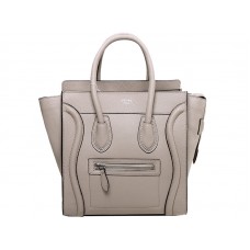 Celine Luggage Small Tote aus hellkhakifarbenem Kalbsleder