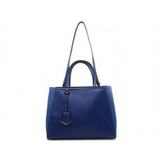Fendi 2jours Tragetasche aus Kalbsleder, Blau