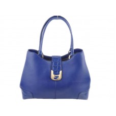 Fendi Chameleon Leder-Tragetasche Blau