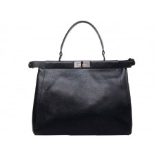 Fendi Peekaboo Tasche aus schwarzem Kalbsleder