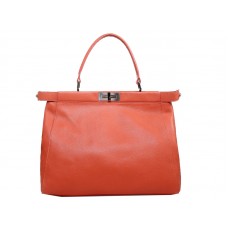Fendi Peekaboo Tasche aus Kalbsleder, Orange