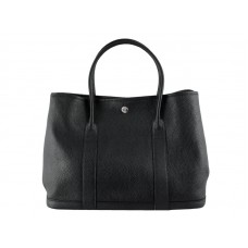 Hermès Garden Party Togo Ledertasche Schwarz