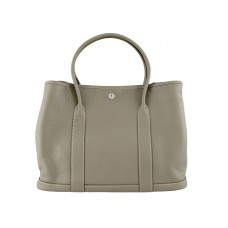 Hermès Garden Party Togo Ledertasche Grau