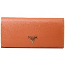 Prada Saffiano Ledergeldbörse Orange