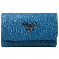 Prada Saffiano 6-Schlüsselanhänger Blau