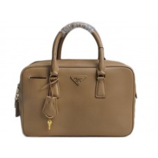Prada Saffiano Kalbsleder Henkeltasche Beige