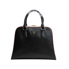 Prada Saffiano Framed Henkeltasche Schwarz