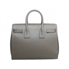 Yves Saint Laurent Sac Du Jour Tote aus originalem Khaki-Leder