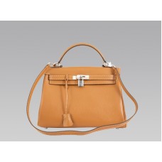 Hermès Kelly 32 cm Togo-Leder Clemence Gold
