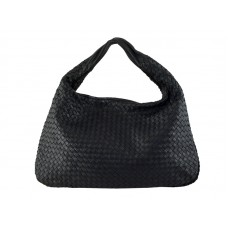 Bottega Veneta Ebony Intrecciato Nappa Belly Veneta Schwarz