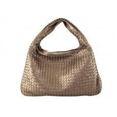 Bottega Veneta Ebony Intrecciato Nappa Belly Veneta Bronze