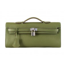 Hermes Kelly Pochette Longue Grün