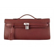 Hermes Kelly Pochette Longue Purpurrot