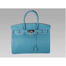 Hermès Birkin 35 cm, Togo-Leder, Blau