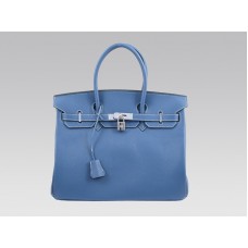 Hermès Birkin 35 cm Togo Clemence Bleu Ocean