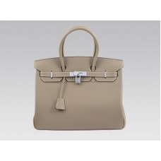 Hermès Birkin 35 cm Togo Clemence Gris Clair