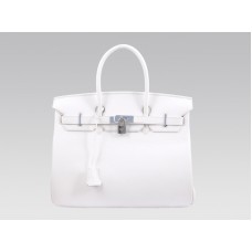 Hermès Birkin 35 cm Togo Clemence Weiß