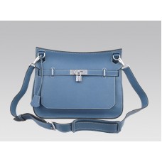Hermes Jypsiere 34 Umhängetasche Clemence Bleu Marine