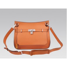 Hermès Jypsière 34 Messenger Bag Clemence Orange