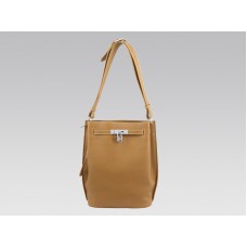 Hermes So Kelly 22cm Clemence Braun Gold