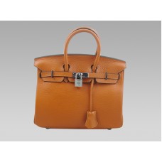 Hermès Birkin 25 aus Togo-Leder, Orange