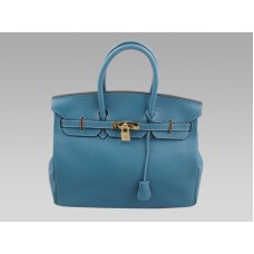 Hermès Birkin 35 Togo Leder Blau