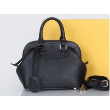 Fendi Original Leder Mini Selleria Adele Satchel Schwarz