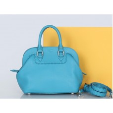 Fendi Original Leder Mini Selleria Adele Satchel Blau
