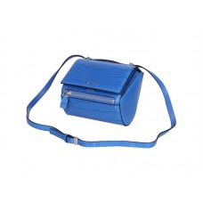 Givenchy Mini Pandora Box Bag aus Krokodilleder, Blau