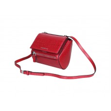 Givenchy Mini Pandora Box Bag aus rotem Krokodilleder