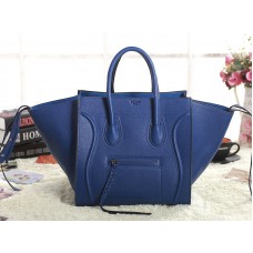Celine Luggage Phantom Square Tote Bag aus Togo-Leder, Königsblau