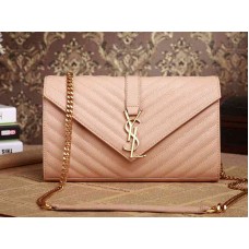 Ysl Medium Monogramme Satchel Dark Beige Grain Poudre Textured Matelasse Leather