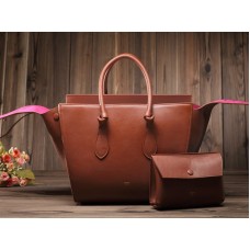 Celine Tie Nano Henkeltasche aus hellbraunem Leder