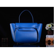 Celine Mini Gürteltasche aus glattem Kalbsleder, blau