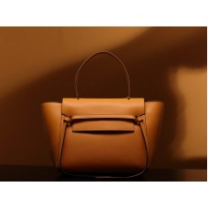 Celine Mini Gürteltasche aus glattem Kalbsleder, Gelb